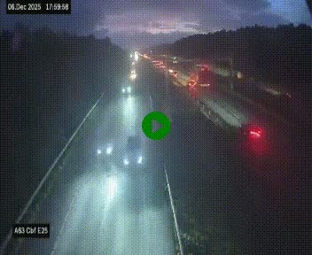 <h2>Webcam autoroute A63 en périphérie de Bordeaux au sud-est de la ville, en provenance du bassin d'Arcachon. Vue orientée vers Bordeaux</h2>