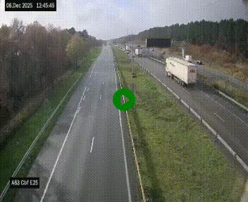<h2>Webcam autoroute A63 en périphérie de Bordeaux au sud-est de la ville, en provenance du bassin d'Arcachon. Vue orientée vers Bordeaux</h2>