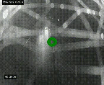 <h2>Webcam autoroute A63 en périphérie de Bordeaux au sud-est de la ville, en provenance du bassin d'Arcachon. Vue orientée vers Bordeaux</h2>