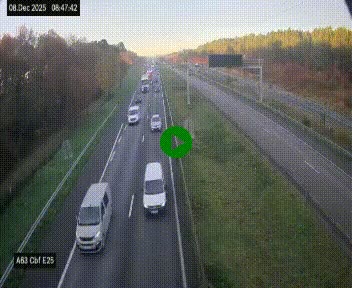 <h2>Webcam autoroute A63 en périphérie de Bordeaux au sud-est de la ville, en provenance du bassin d'Arcachon. Vue orientée vers Bordeaux</h2>