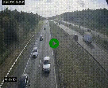 <h2>Webcam autoroute A63 en périphérie de Bordeaux au sud-est de la ville, en provenance du bassin d'Arcachon. Vue orientée vers Bordeaux</h2>