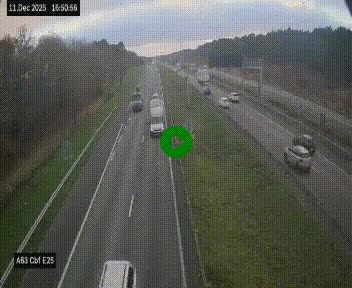 Webcam autoroute A63 en périphérie de Bordeaux au sud-est de la ville, en provenance du bassin d'Arcachon. Vue orientée vers Bordeaux