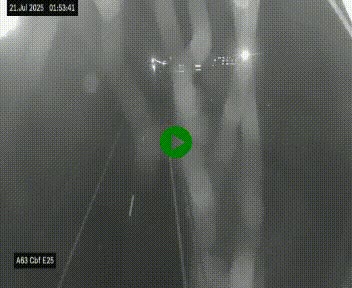 <h2>Webcam autoroute A63 en périphérie de Bordeaux au sud-est de la ville, en provenance du bassin d'Arcachon. Vue orientée vers Bordeaux</h2>