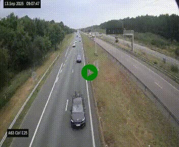 <h2>Webcam autoroute A63 en périphérie de Bordeaux au sud-est de la ville, en provenance du bassin d'Arcachon. Vue orientée vers Bordeaux</h2>