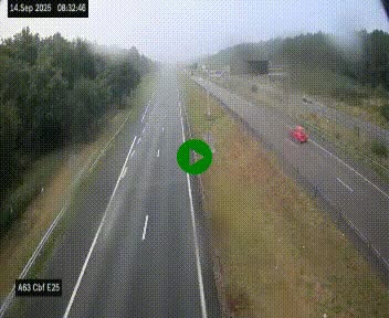 <h2>Webcam autoroute A63 en périphérie de Bordeaux au sud-est de la ville, en provenance du bassin d'Arcachon. Vue orientée vers Bordeaux</h2>