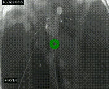 <h2>Webcam autoroute A63 en périphérie de Bordeaux au sud-est de la ville, en provenance du bassin d'Arcachon. Vue orientée vers Bordeaux</h2>