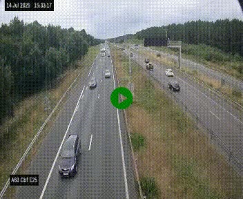 <h2>Webcam autoroute A63 en périphérie de Bordeaux au sud-est de la ville, en provenance du bassin d'Arcachon. Vue orientée vers Bordeaux</h2>