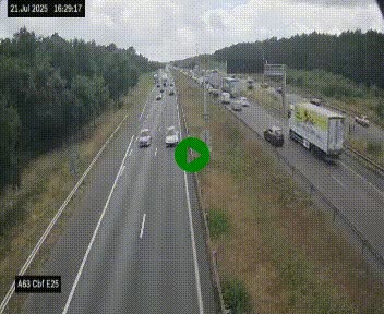 Webcam autoroute A63 en périphérie de Bordeaux au sud-est de la ville, en provenance du bassin d'Arcachon. Vue orientée vers Bordeaux