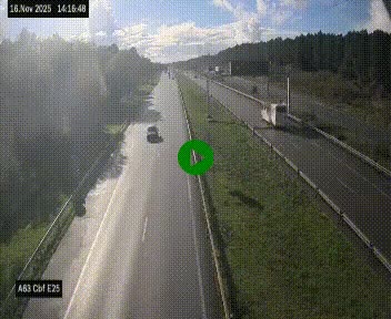 <h2>Webcam autoroute A63 en périphérie de Bordeaux au sud-est de la ville, en provenance du bassin d'Arcachon. Vue orientée vers Bordeaux</h2>