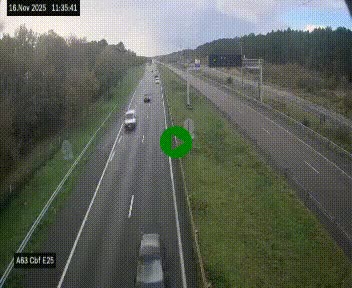 <h2>Webcam autoroute A63 en périphérie de Bordeaux au sud-est de la ville, en provenance du bassin d'Arcachon. Vue orientée vers Bordeaux</h2>