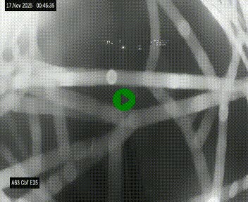 <h2>Webcam autoroute A63 en périphérie de Bordeaux au sud-est de la ville, en provenance du bassin d'Arcachon. Vue orientée vers Bordeaux</h2>