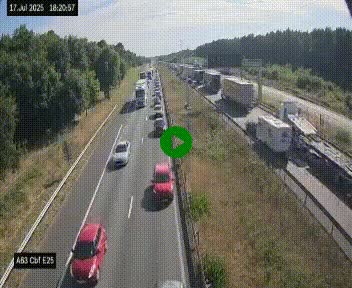 <h2>Webcam autoroute A63 en périphérie de Bordeaux au sud-est de la ville, en provenance du bassin d'Arcachon. Vue orientée vers Bordeaux</h2>
