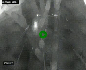 <h2>Webcam autoroute A63 en périphérie de Bordeaux au sud-est de la ville, en provenance du bassin d'Arcachon. Vue orientée vers Bordeaux</h2>