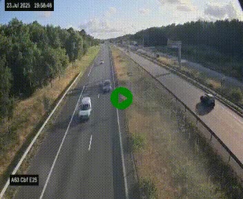 <h2>Webcam autoroute A63 en périphérie de Bordeaux au sud-est de la ville, en provenance du bassin d'Arcachon. Vue orientée vers Bordeaux</h2>