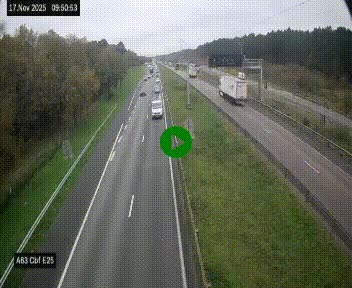 <h2>Webcam autoroute A63 en périphérie de Bordeaux au sud-est de la ville, en provenance du bassin d'Arcachon. Vue orientée vers Bordeaux</h2>