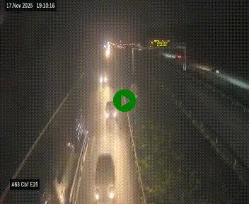 <h2>Webcam autoroute A63 en périphérie de Bordeaux au sud-est de la ville, en provenance du bassin d'Arcachon. Vue orientée vers Bordeaux</h2>