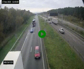 <h2>Webcam autoroute A63 en périphérie de Bordeaux au sud-est de la ville, en provenance du bassin d'Arcachon. Vue orientée vers Bordeaux</h2>