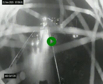 <h2>Webcam autoroute A63 en périphérie de Bordeaux au sud-est de la ville, en provenance du bassin d'Arcachon. Vue orientée vers Bordeaux</h2>