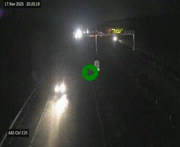 <h2>Webcam autoroute A63 en périphérie de Bordeaux au sud-est de la ville, en provenance du bassin d'Arcachon. Vue orientée vers Bordeaux</h2>