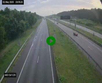 Webcam autoroute A63 en périphérie de Bordeaux au sud-est de la ville, en provenance du bassin d'Arcachon. Vue orientée vers Bordeaux