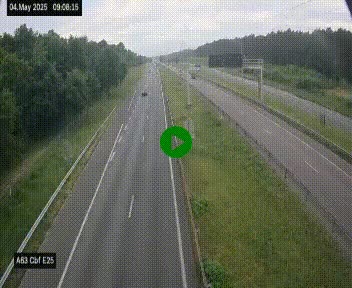 Webcam autoroute A63 en périphérie de Bordeaux au sud-est de la ville, en provenance du bassin d'Arcachon. Vue orientée vers Bordeaux