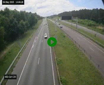 Webcam autoroute A63 en périphérie de Bordeaux au sud-est de la ville, en provenance du bassin d'Arcachon. Vue orientée vers Bordeaux
