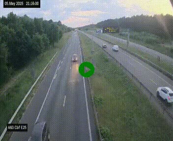 Webcam autoroute A63 en périphérie de Bordeaux au sud-est de la ville, en provenance du bassin d'Arcachon. Vue orientée vers Bordeaux