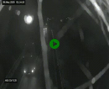 Webcam autoroute A63 en périphérie de Bordeaux au sud-est de la ville, en provenance du bassin d'Arcachon. Vue orientée vers Bordeaux