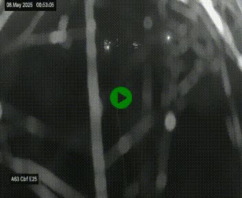Webcam autoroute A63 en périphérie de Bordeaux au sud-est de la ville, en provenance du bassin d'Arcachon. Vue orientée vers Bordeaux