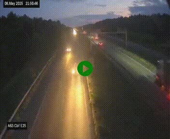 Webcam autoroute A63 en périphérie de Bordeaux au sud-est de la ville, en provenance du bassin d'Arcachon. Vue orientée vers Bordeaux