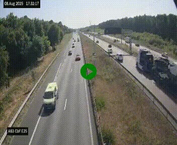 Webcam autoroute A63 en périphérie de Bordeaux au sud-est de la ville, en provenance du bassin d'Arcachon. Vue orientée vers Bordeaux
