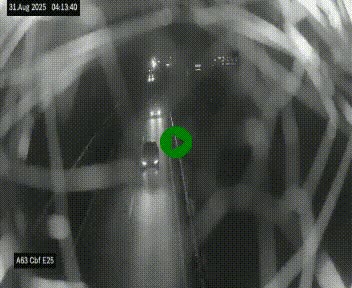 Webcam autoroute A63 en périphérie de Bordeaux au sud-est de la ville, en provenance du bassin d'Arcachon. Vue orientée vers Bordeaux