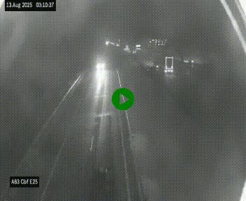 Webcam autoroute A63 en périphérie de Bordeaux au sud-est de la ville, en provenance du bassin d'Arcachon. Vue orientée vers Bordeaux