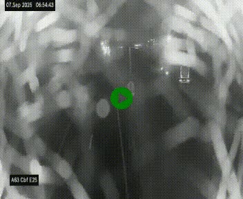 Webcam autoroute A63 en périphérie de Bordeaux au sud-est de la ville, en provenance du bassin d'Arcachon. Vue orientée vers Bordeaux