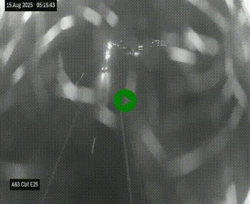 Webcam autoroute A63 en périphérie de Bordeaux au sud-est de la ville, en provenance du bassin d'Arcachon. Vue orientée vers Bordeaux