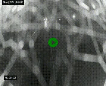 Webcam autoroute A63 en périphérie de Bordeaux au sud-est de la ville, en provenance du bassin d'Arcachon. Vue orientée vers Bordeaux