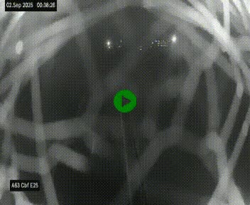 Webcam autoroute A63 en périphérie de Bordeaux au sud-est de la ville, en provenance du bassin d'Arcachon. Vue orientée vers Bordeaux