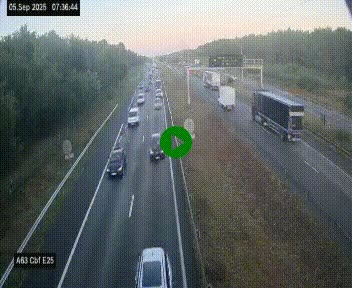 Webcam autoroute A63 en périphérie de Bordeaux au sud-est de la ville, en provenance du bassin d'Arcachon. Vue orientée vers Bordeaux