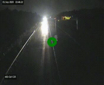 Webcam autoroute A63 en périphérie de Bordeaux au sud-est de la ville, en provenance du bassin d'Arcachon. Vue orientée vers Bordeaux