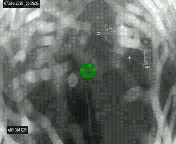 Webcam autoroute A63 en périphérie de Bordeaux au sud-est de la ville, en provenance du bassin d'Arcachon. Vue orientée vers Bordeaux