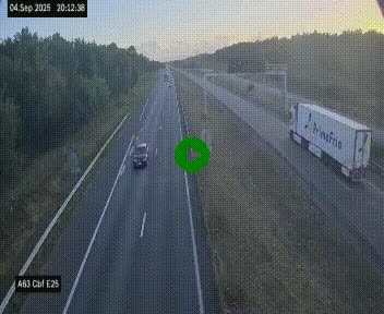 Webcam autoroute A63 en périphérie de Bordeaux au sud-est de la ville, en provenance du bassin d'Arcachon. Vue orientée vers Bordeaux