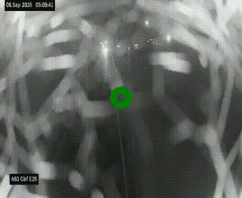 Webcam autoroute A63 en périphérie de Bordeaux au sud-est de la ville, en provenance du bassin d'Arcachon. Vue orientée vers Bordeaux