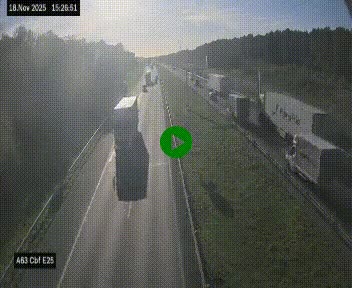 <h2>Webcam autoroute A63 en périphérie de Bordeaux au sud-est de la ville, en provenance du bassin d'Arcachon. Vue orientée vers Bordeaux</h2>