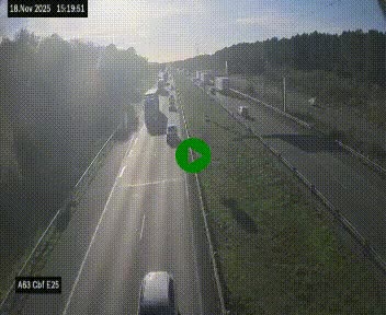 <h2>Webcam autoroute A63 en périphérie de Bordeaux au sud-est de la ville, en provenance du bassin d'Arcachon. Vue orientée vers Bordeaux</h2>