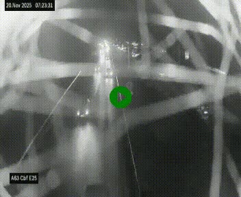 <h2>Webcam autoroute A63 en périphérie de Bordeaux au sud-est de la ville, en provenance du bassin d'Arcachon. Vue orientée vers Bordeaux</h2>