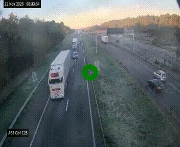 <h2>Webcam autoroute A63 en périphérie de Bordeaux au sud-est de la ville, en provenance du bassin d'Arcachon. Vue orientée vers Bordeaux</h2>