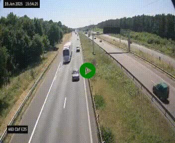 <h2>Webcam autoroute A63 en périphérie de Bordeaux au sud-est de la ville, en provenance du bassin d'Arcachon. Vue orientée vers Bordeaux</h2>