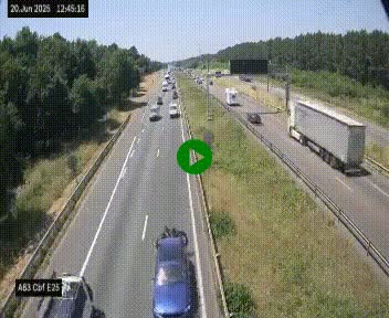 <h2>Webcam autoroute A63 en périphérie de Bordeaux au sud-est de la ville, en provenance du bassin d'Arcachon. Vue orientée vers Bordeaux</h2>