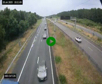 <h2>Webcam autoroute A63 en périphérie de Bordeaux au sud-est de la ville, en provenance du bassin d'Arcachon. Vue orientée vers Bordeaux</h2>