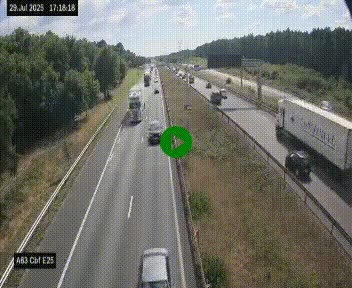 <h2>Webcam autoroute A63 en périphérie de Bordeaux au sud-est de la ville, en provenance du bassin d'Arcachon. Vue orientée vers Bordeaux</h2>